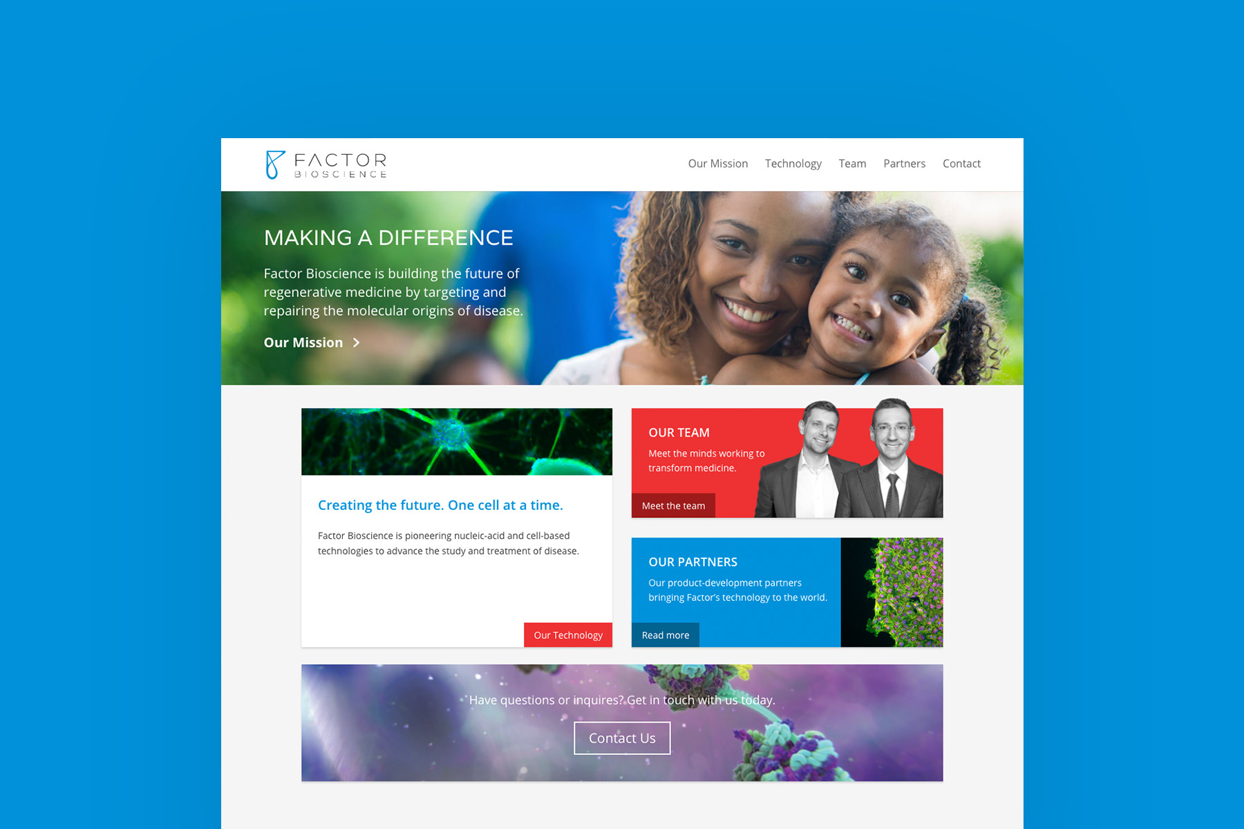 Bioscience wordpress website