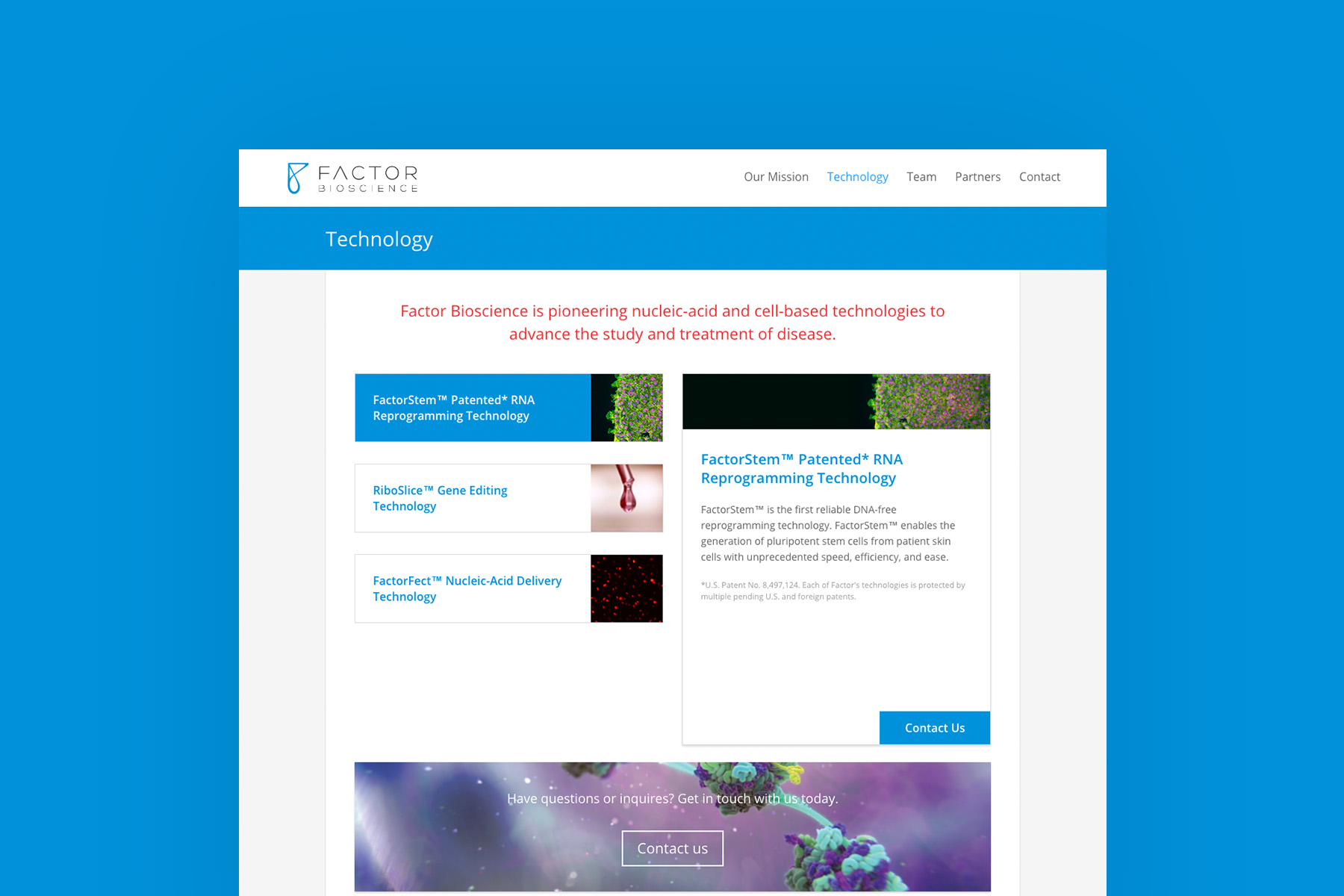 Bioscience wordpress website