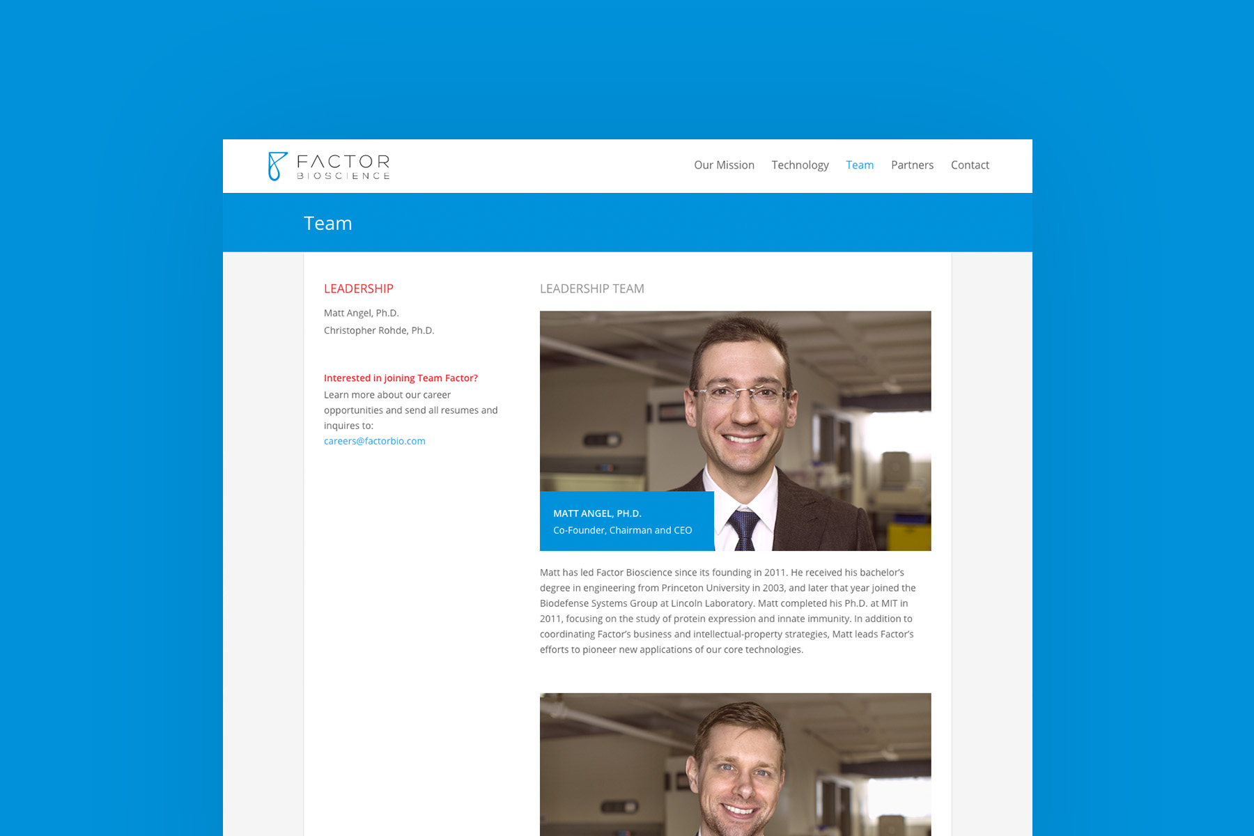 Bioscience wordpress website